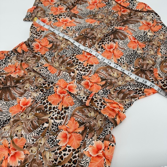 Lita by Ciara Silky Satin Safari Animal Print Utility Romper - Picture 11 of 16